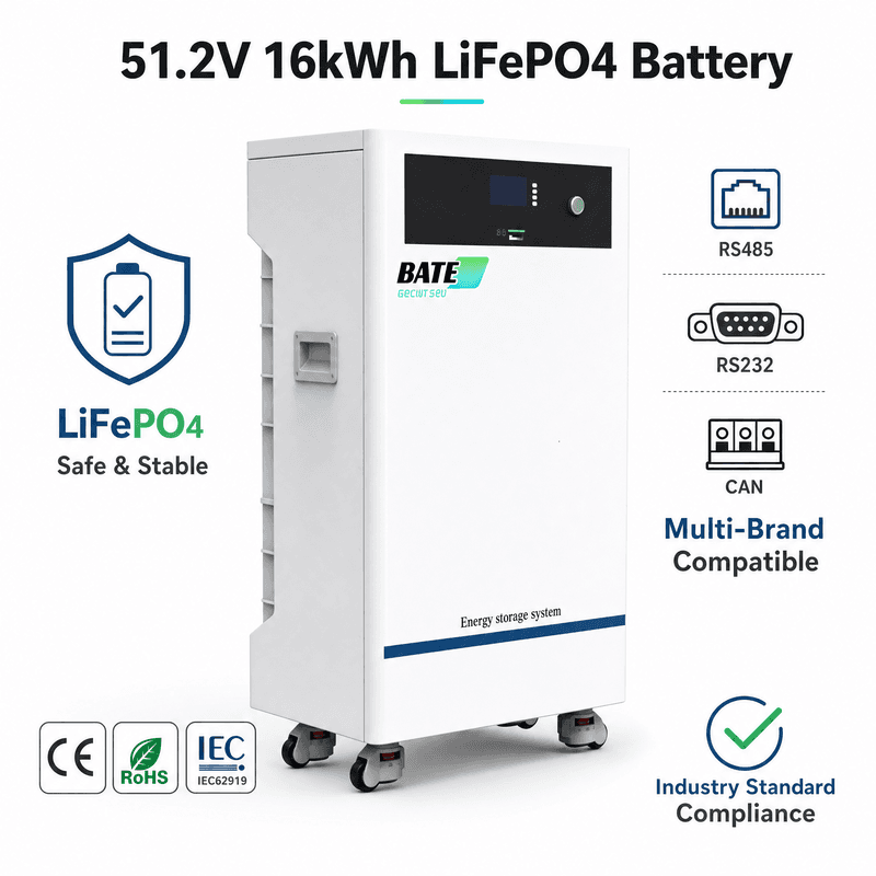 Betri ya Sakafu LiFePO4 16kW 314Ah 51.2V
