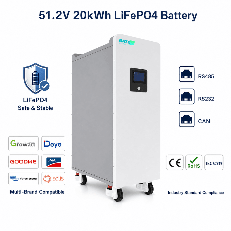 Betri ya Sakafu LiFePO4 20kW 400Ah 51.2V